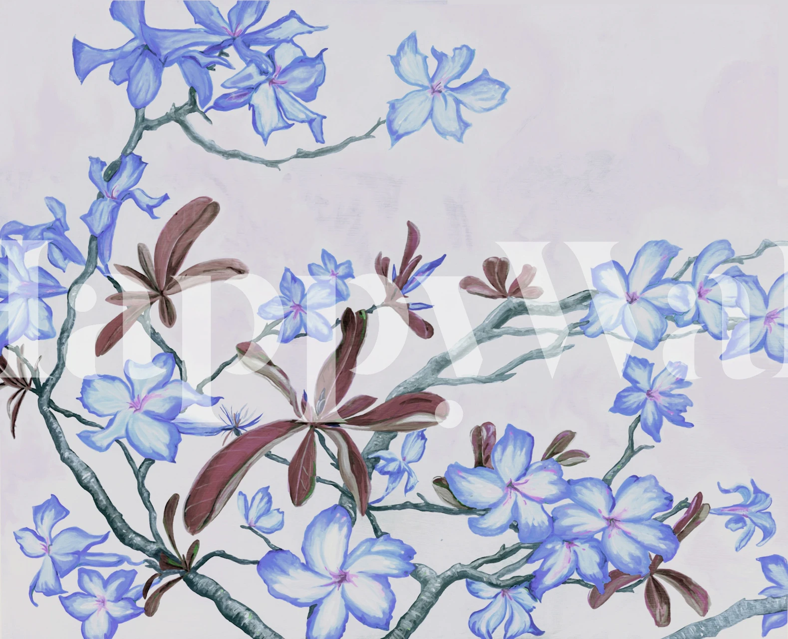 Carta da parati Tropical desert bloom in una stanza