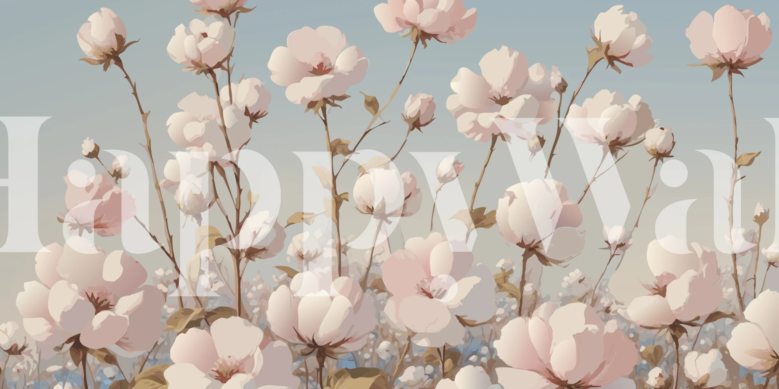 Papel pintado Springtime Meadow Blooms en una habitación