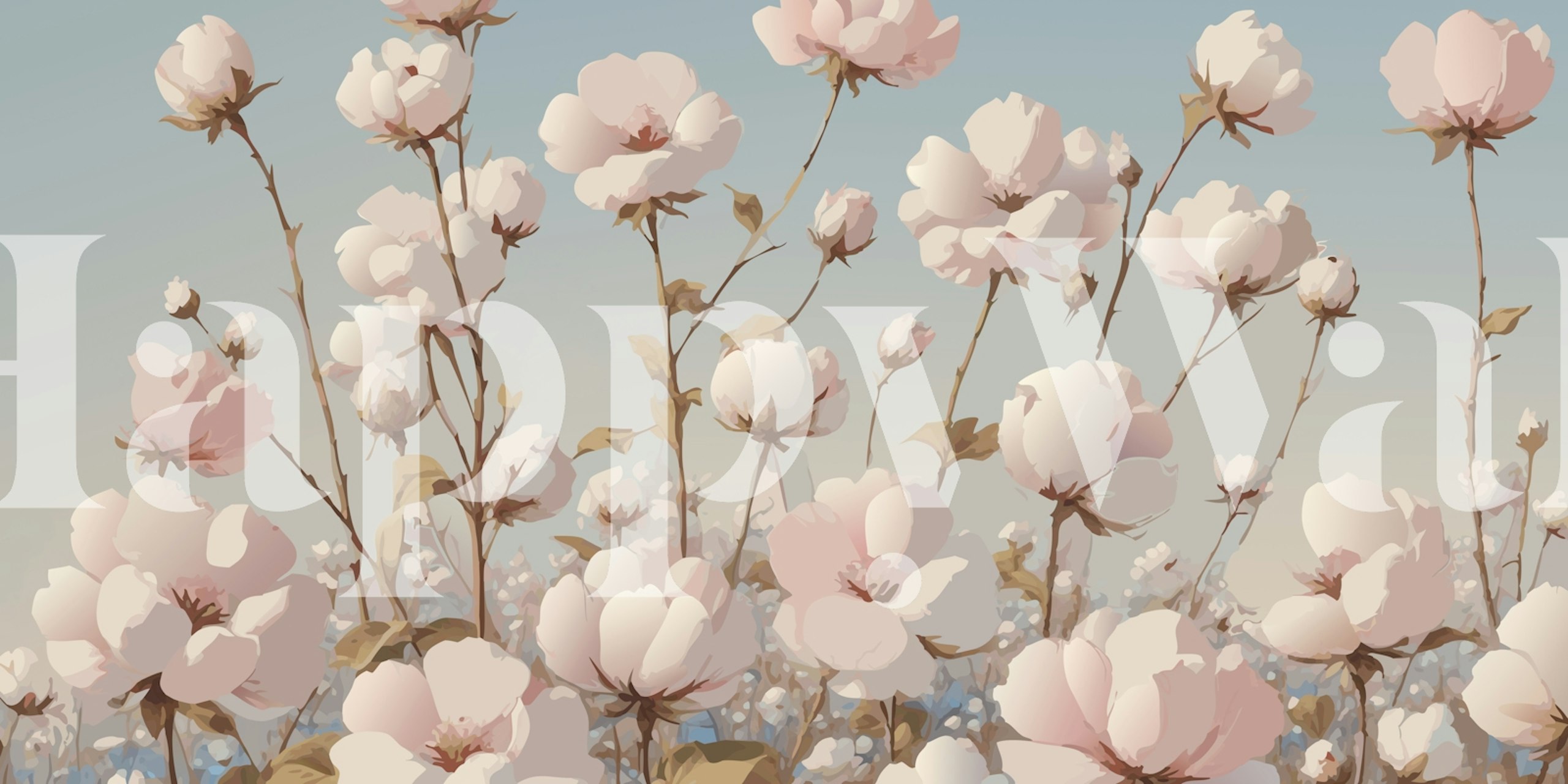 Springtime Meadow Blooms tapet i ett rum
