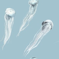 Dreamy Jellyfish Pattern tapete