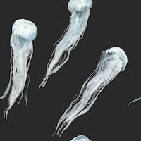 Deep Sea Jellyfish Pattern papel pintado