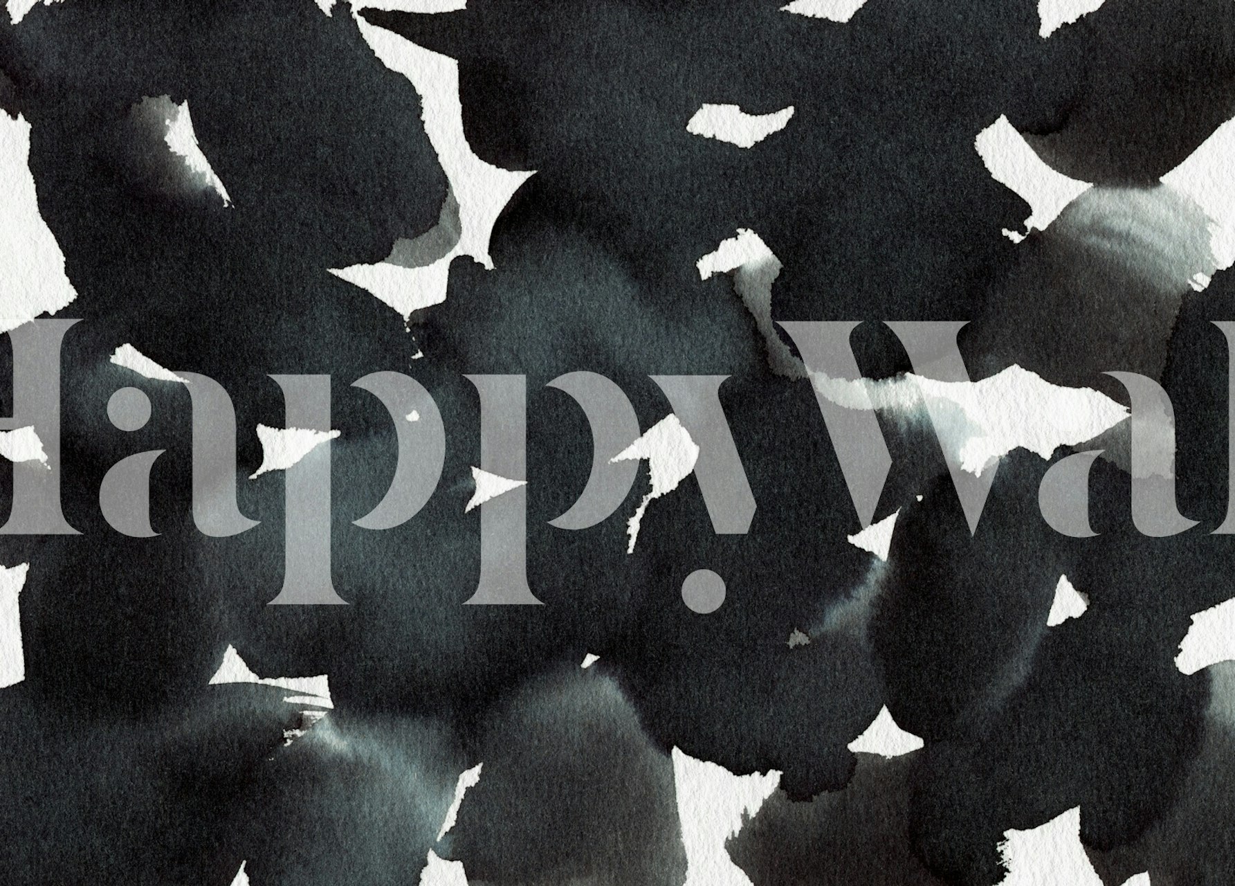 Abstract black and white watercolor pattern wallpaper