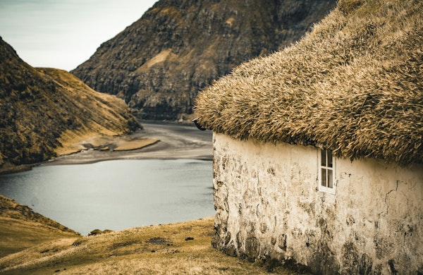 Rustic Lakeside Cottage View