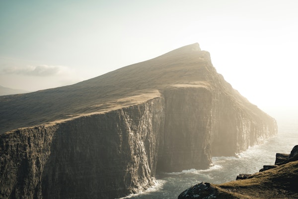 Majestic Cliffside View on Faroe Island