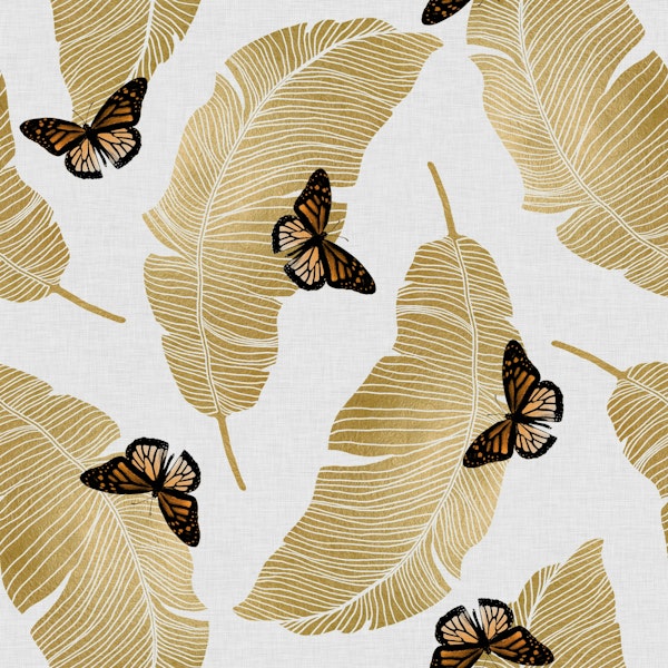 Butterfly & Palm Leaf