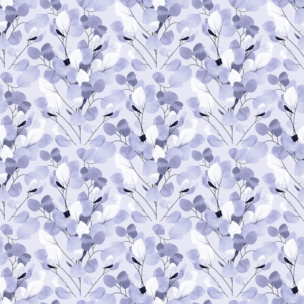 Silver Dollar Eucalyptus in Peri Purple