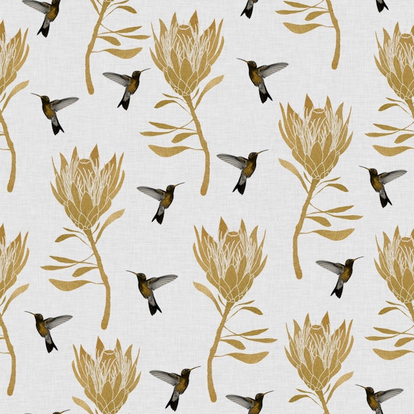 Hummingbird & Flower I