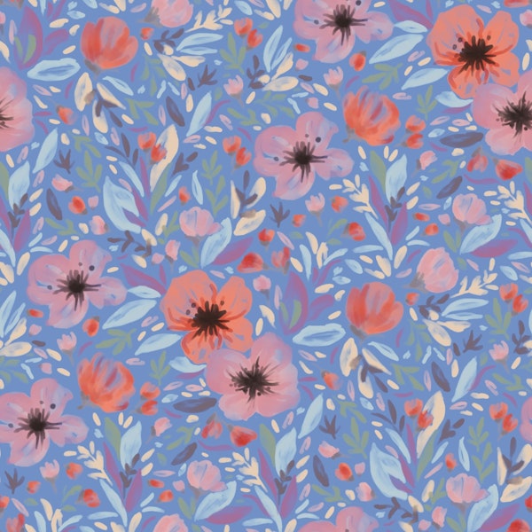 Watercolor Bloom Periwinkle