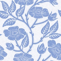 Chic Blue Blossoms tapete