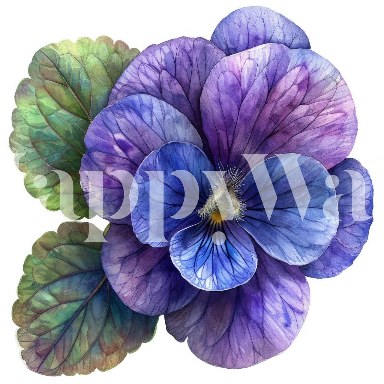 Tapeta Violet Blossom v místnosti