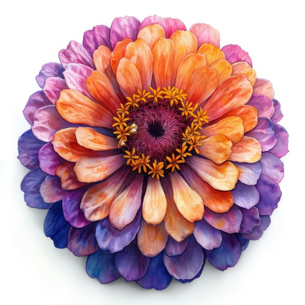 Zinnia Elegans Bloom