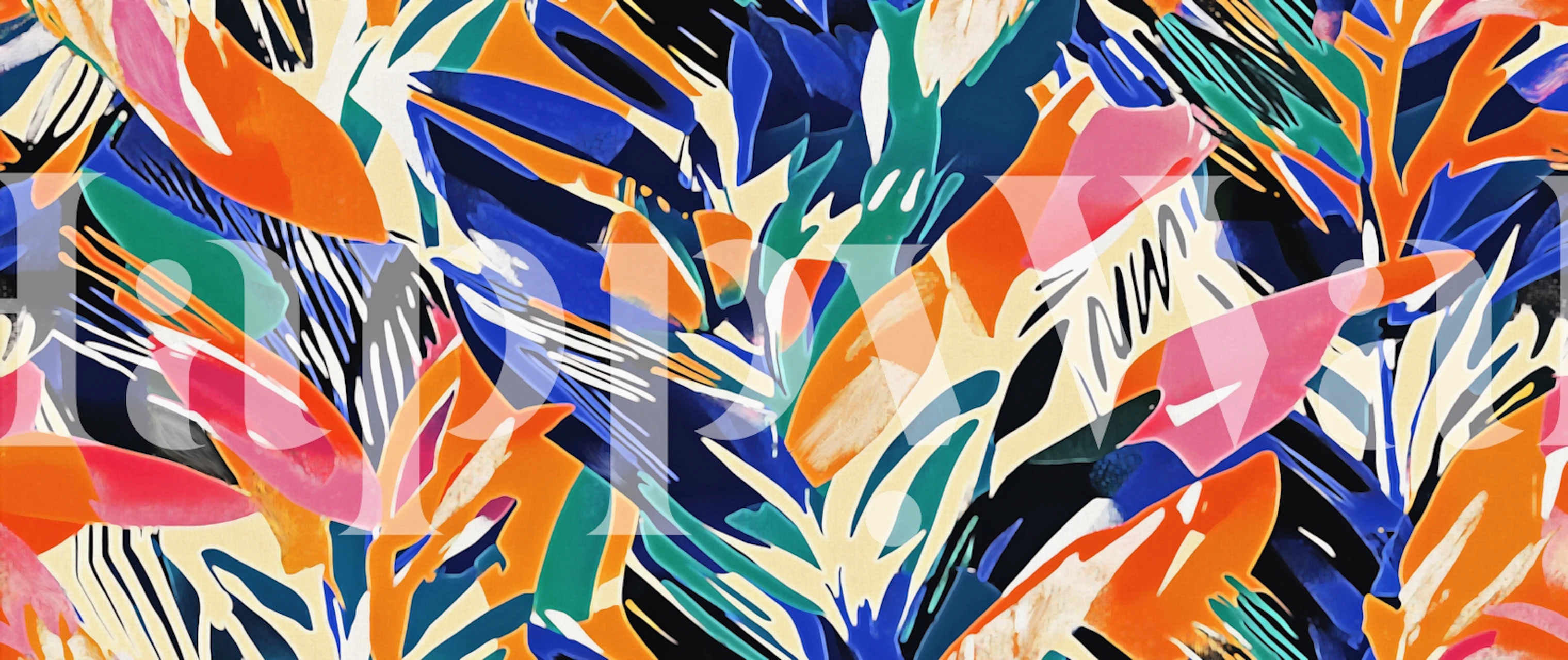 Vivid Flower Bouquet behang in een kamer