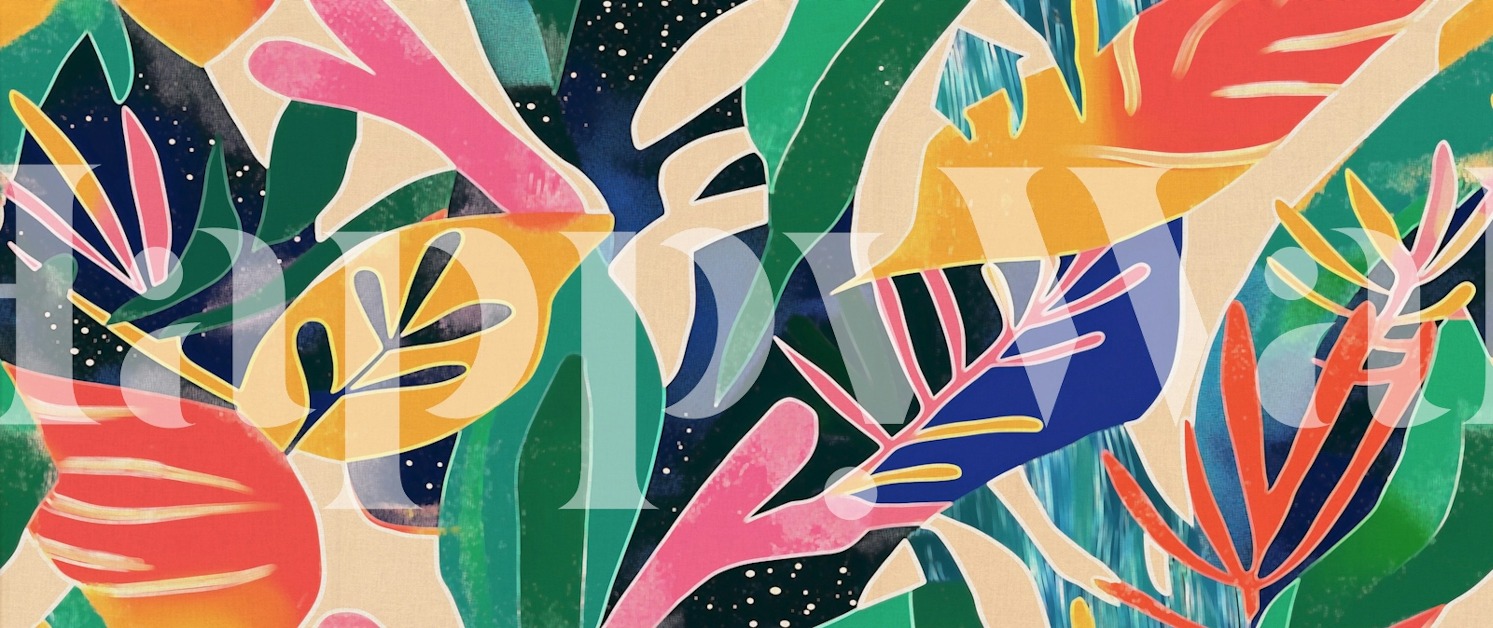 Colors Flower Bouquet ταπετσαρία σε ένα δωμάτιο