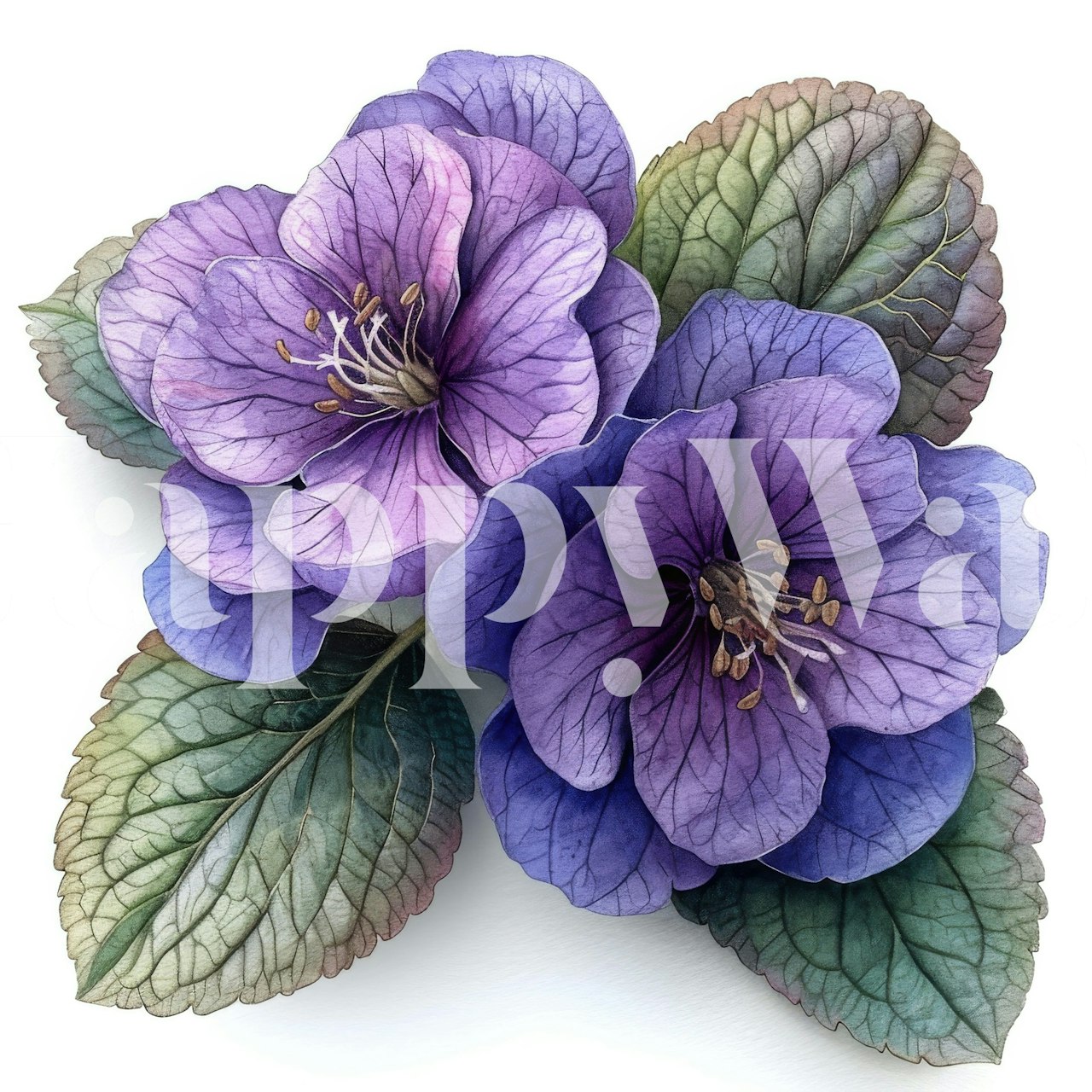 Design tapety Lamium Bloom v místnosti