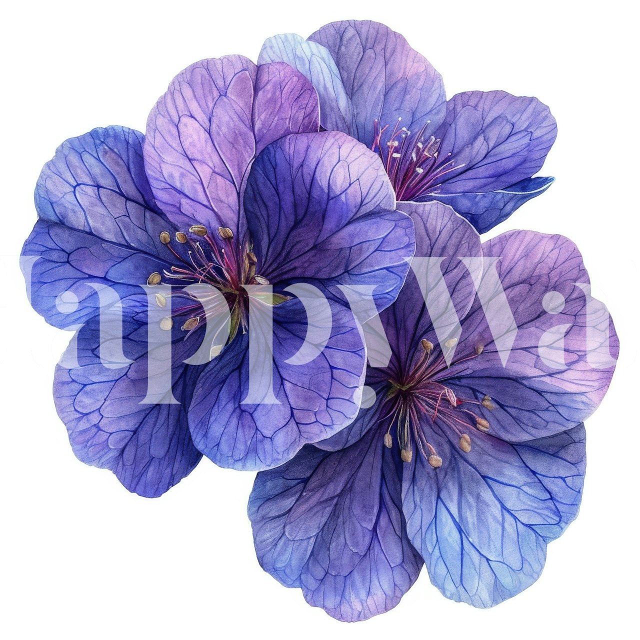 Lunaria Bloom wallpaper in a room setting