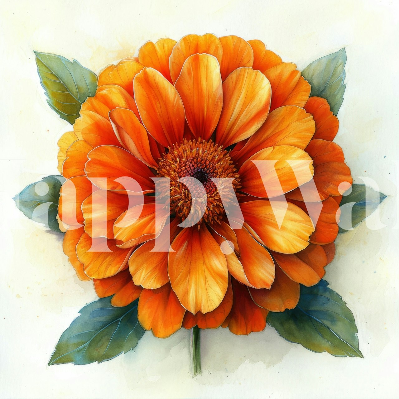 Marigold Bloom wallpaper in a room setting