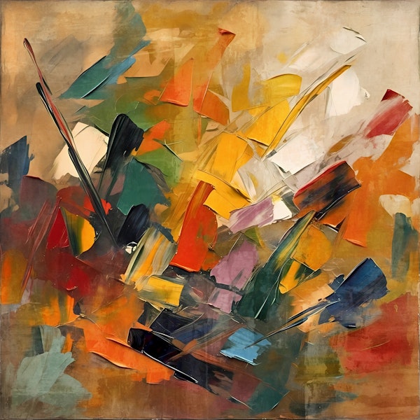 Vibrant Brushstroke Canvas