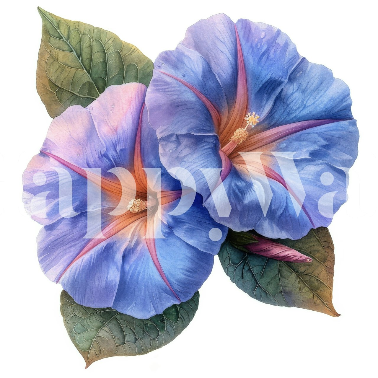 Ταπετσαρία Morning Glory Bloom σε ένα δωμάτιο