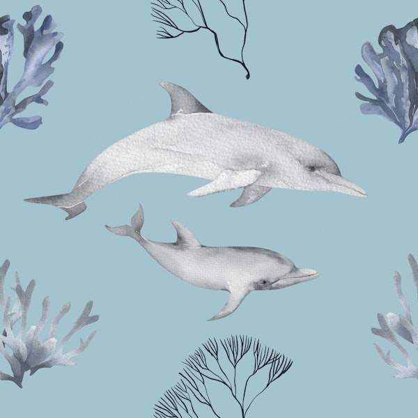 Dolphin & Coral Pattern