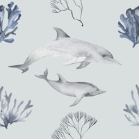 Graceful Dolphins Pattern papiers peint