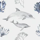 Playful Dolphins Pattern