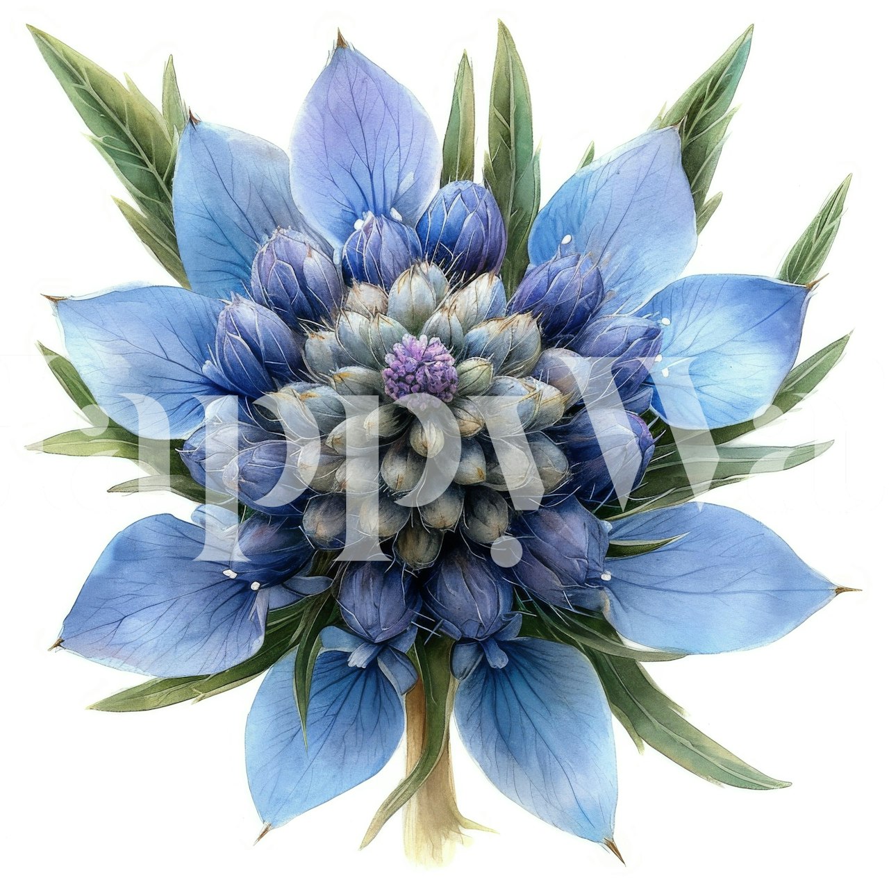 Tapeta Sea Holly Bloom w pokoju