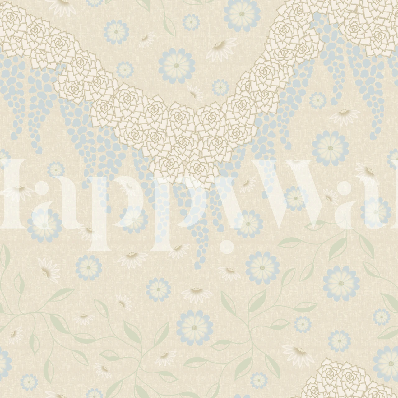 Tea on the Terrace Tapete in einem Raum