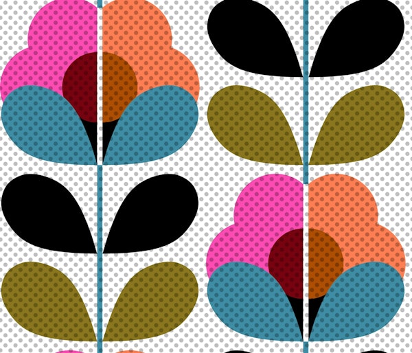 Polka dot folksy flowers