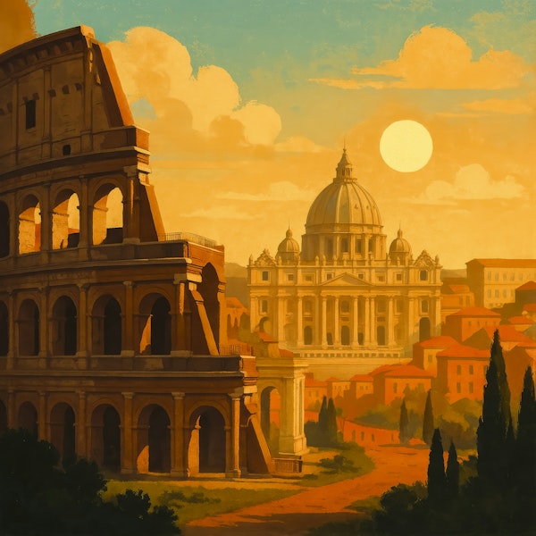 Golden Rome at Sunset