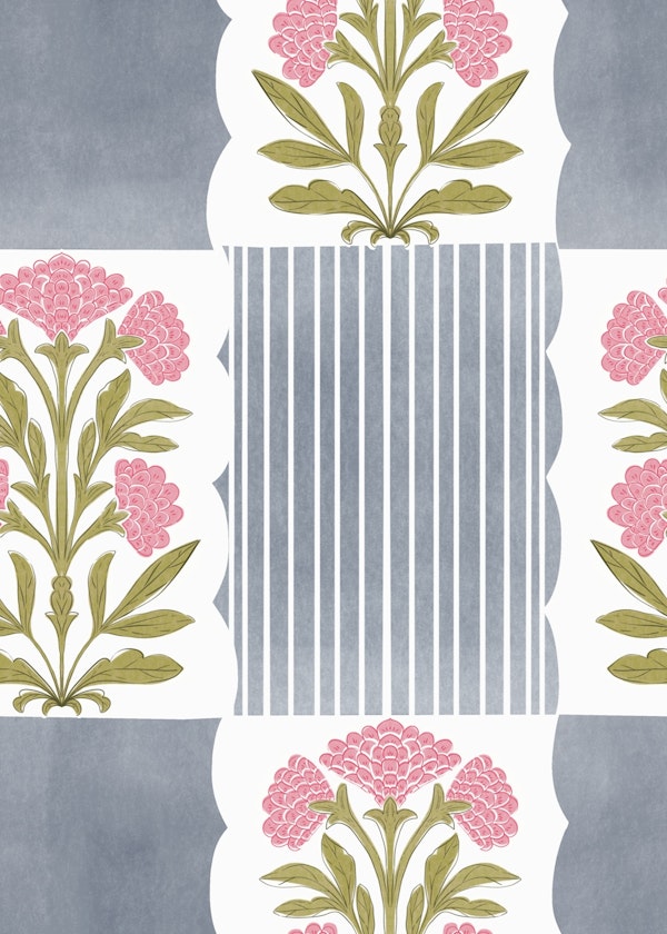 Timeless Floral Stripes