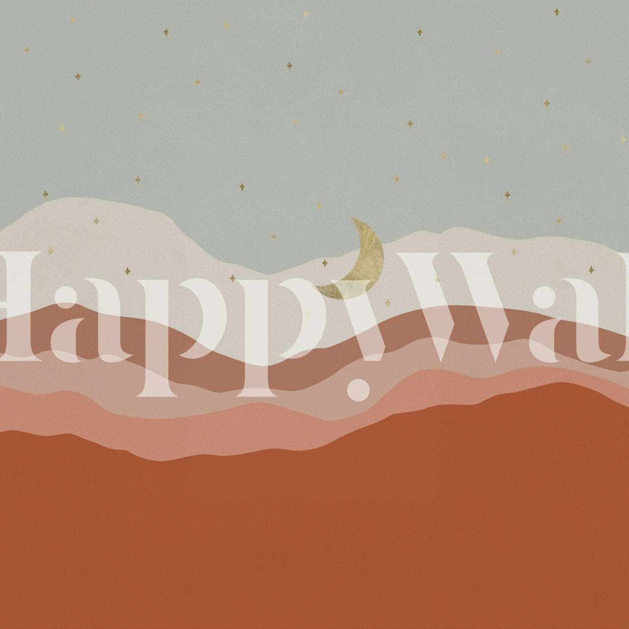 Papel tapiz Bohemian Moon en una habitación elegante