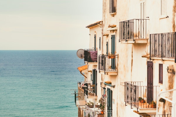 Italian Seaside Balconies Charm