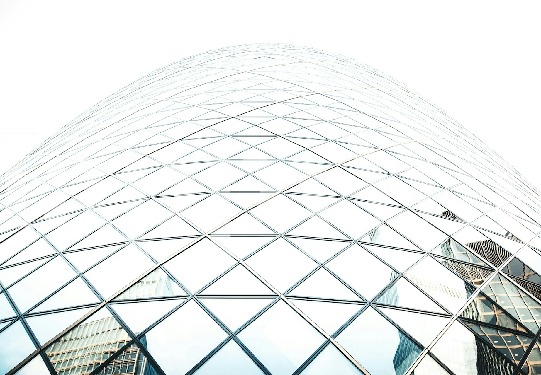 Modern Glass Facade wallpaper in a room