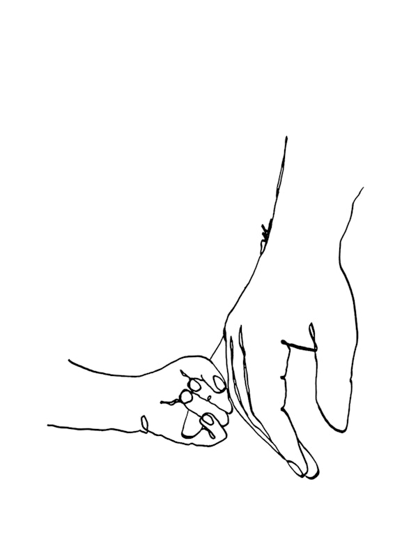 Line Art // baby hands