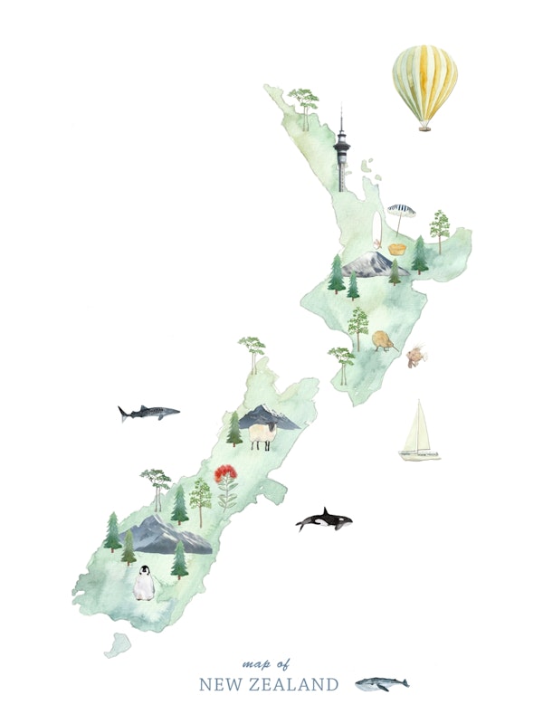 Map of New Zealand