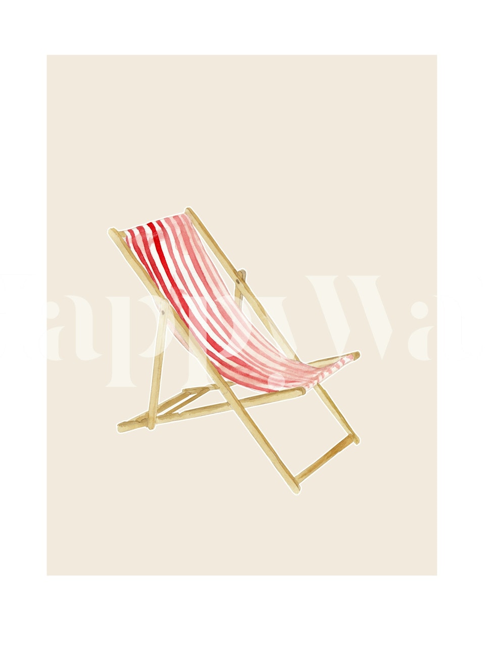 Beachtime sun chair-behang in een kamer