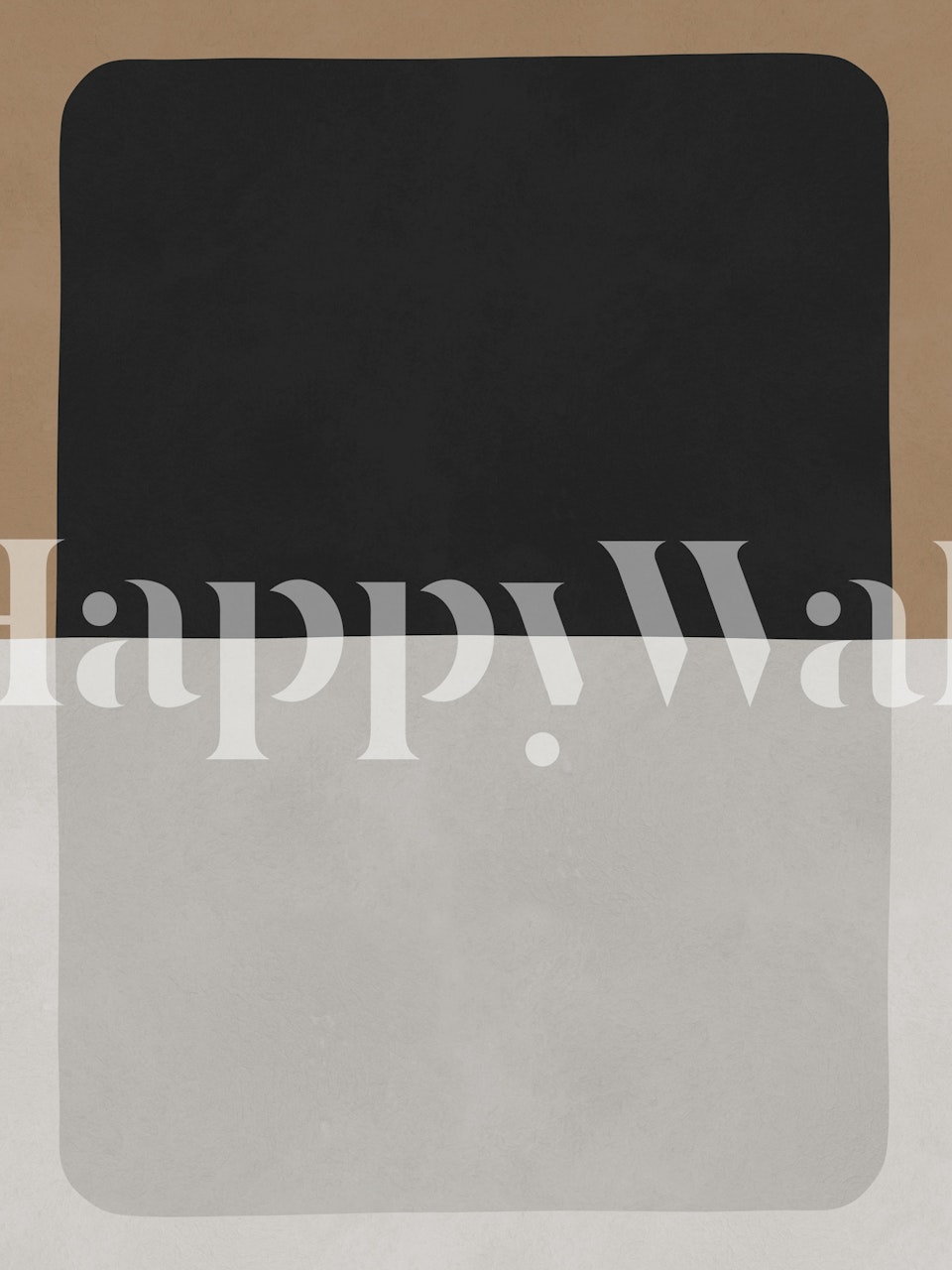 Minimalist geometric shapes in black, white, and brown wallpaper