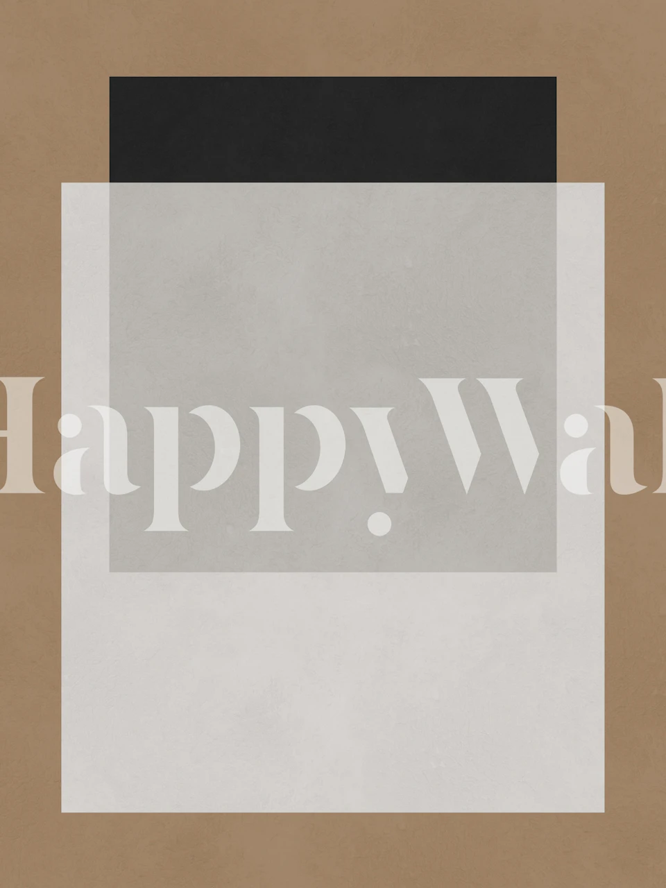 Muted geometric art wallpaper in a room