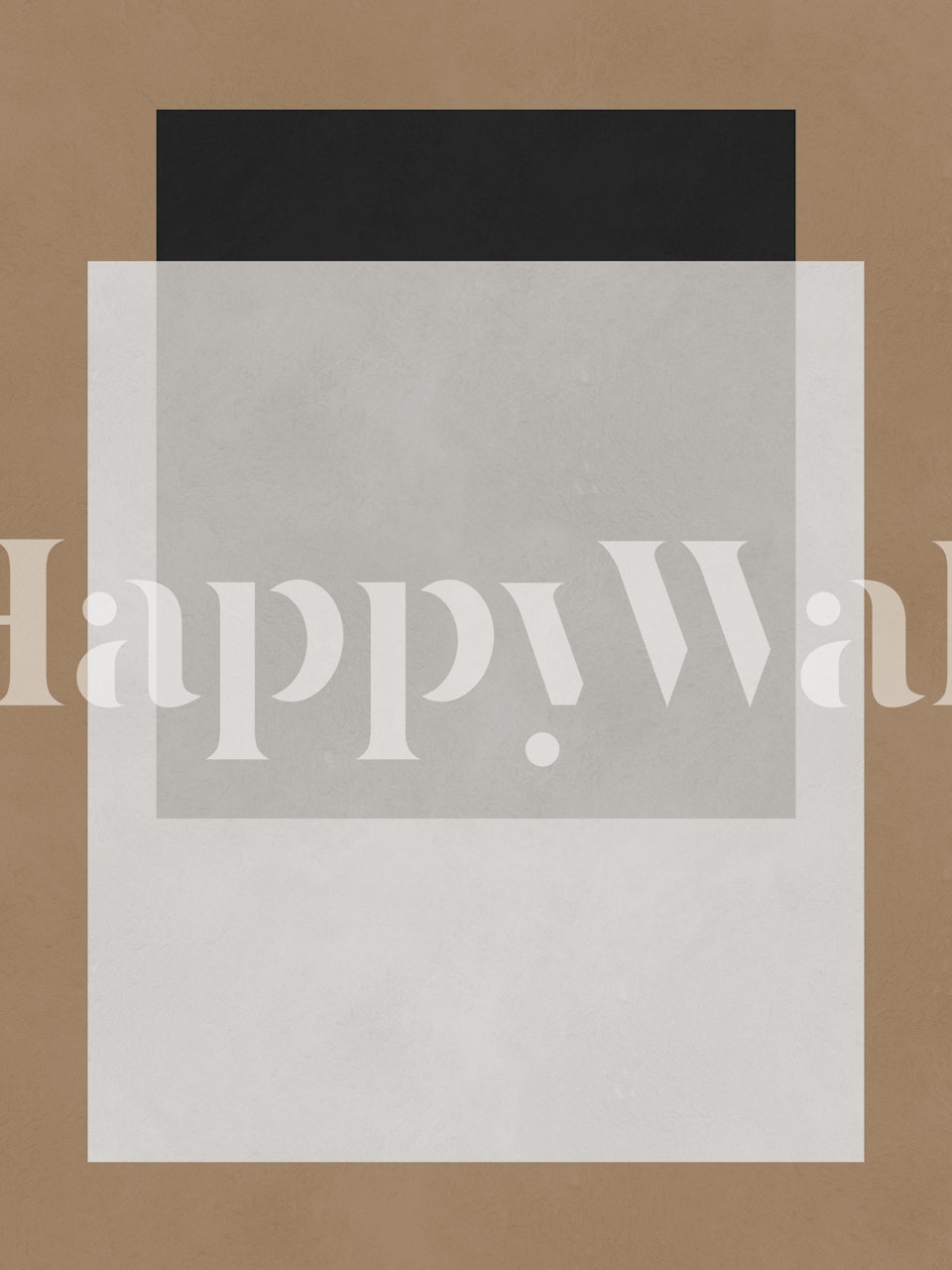 Muted geometric art wallpaper in a room