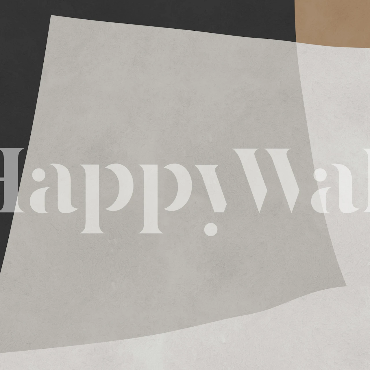 Abstrakte geometrische Formen in Grau und Beige Tapete