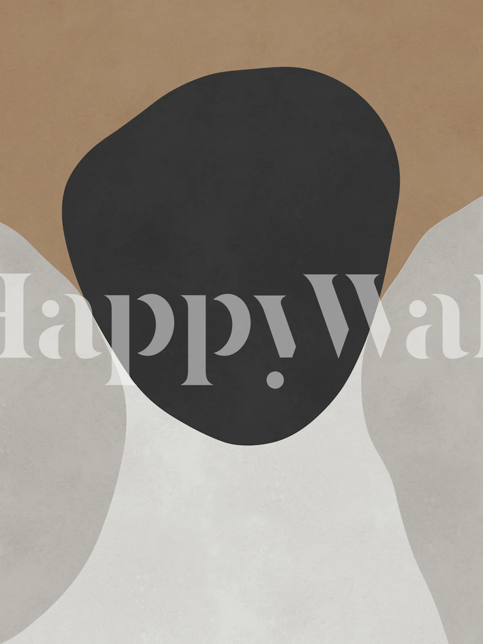 Abstract stone forms wallpaper in a room