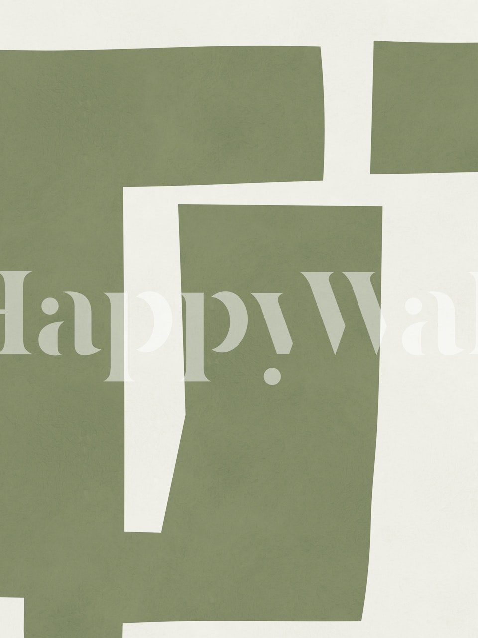 Contemporary sage shapes wallpaper in a room