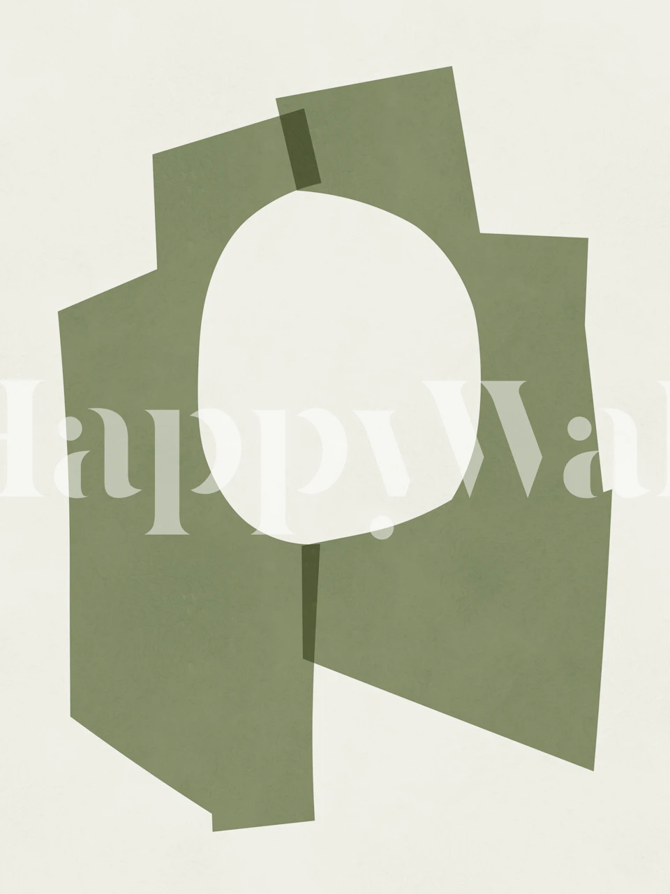 Tapeta Green Abstract Geometry w pokoju