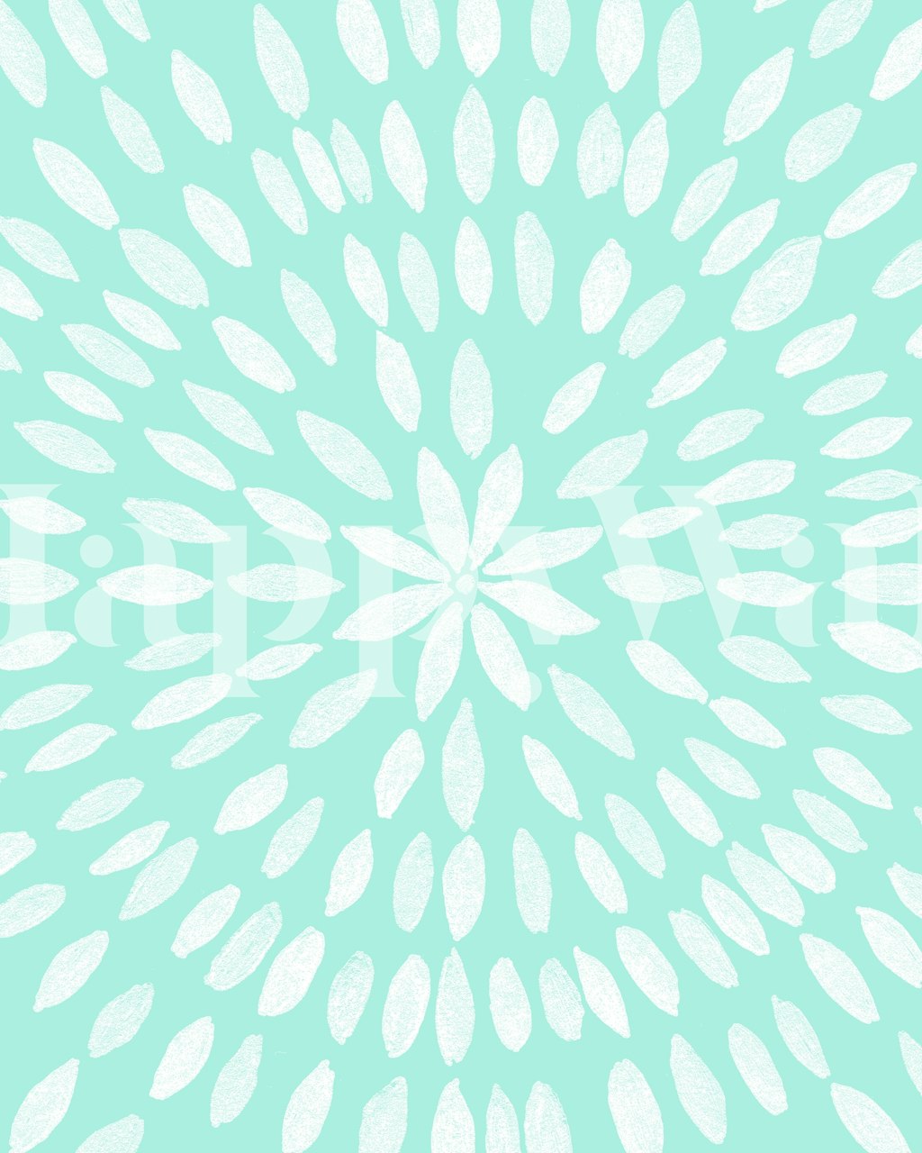 Mandala Flower 9 wallpaper displayed in a room