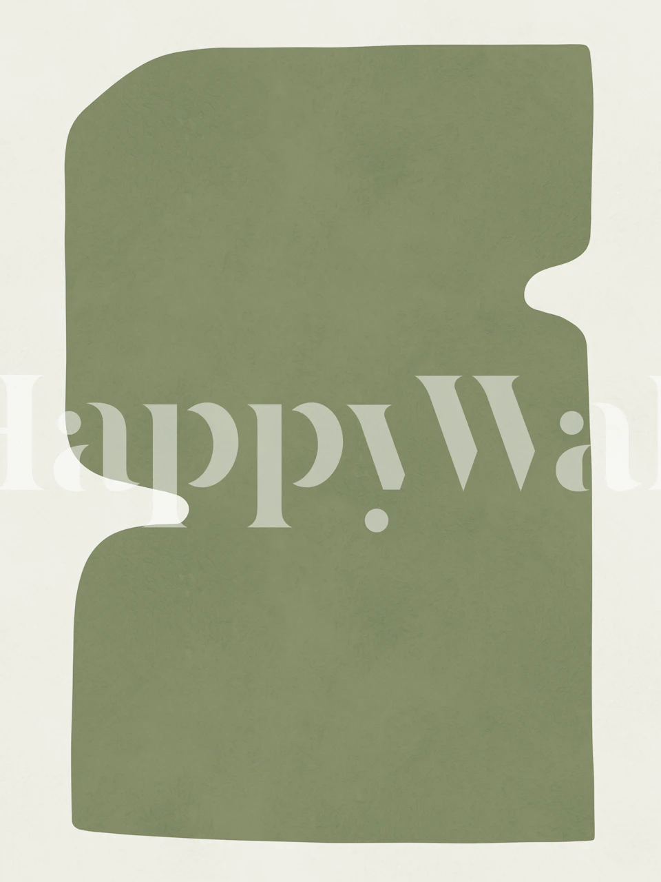 Calming Green Form papier peint dans un cadre de pièce