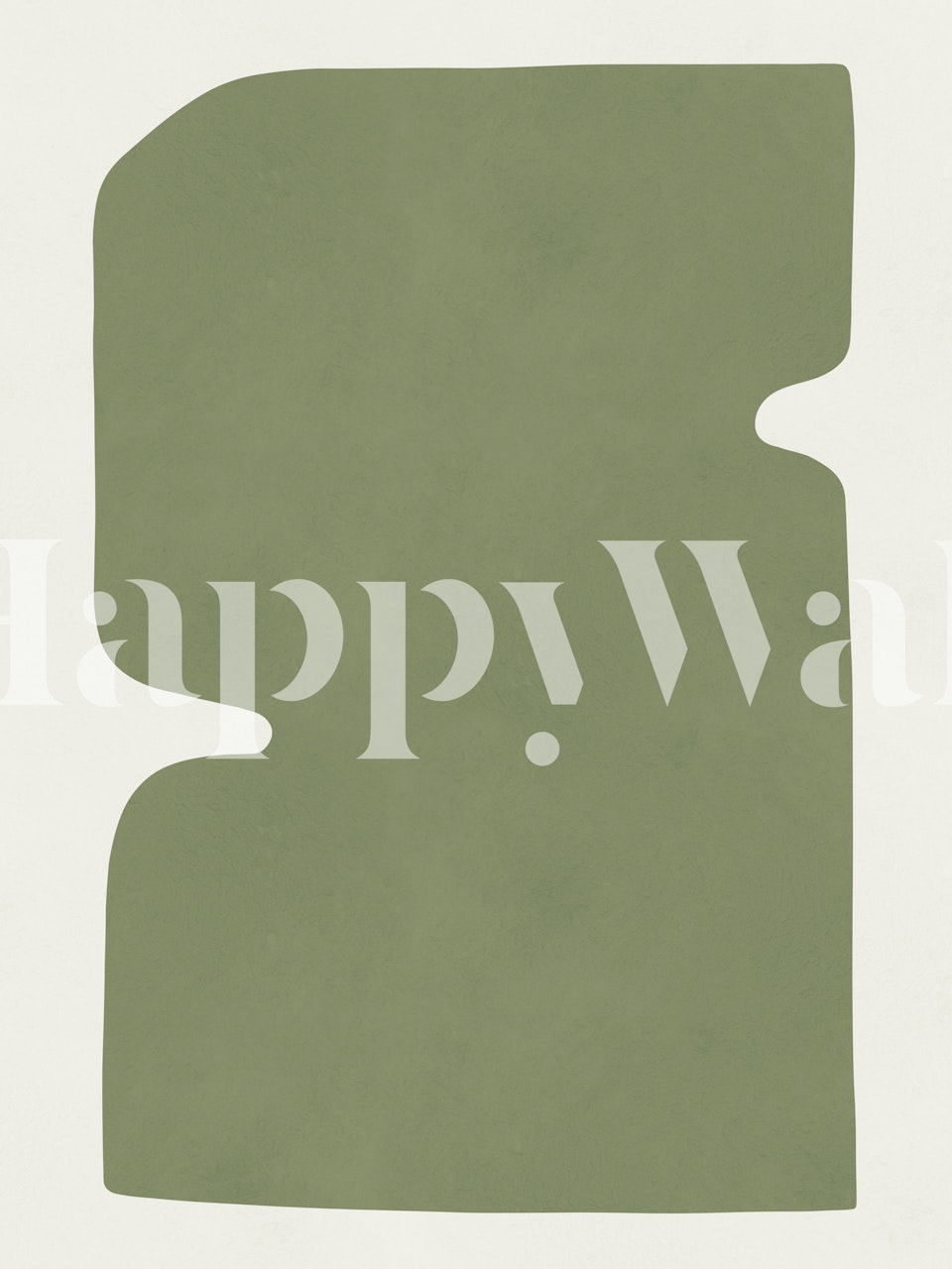 Calming green abstract shapes on a light background wallpaper