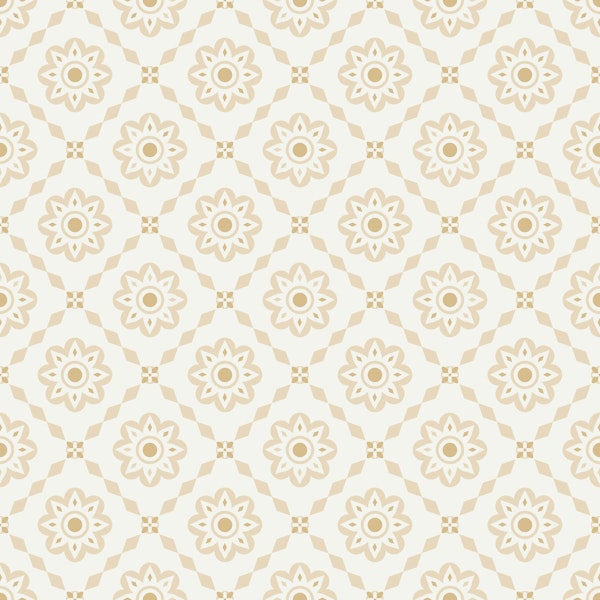 Floral Tiles, neutral, Medium