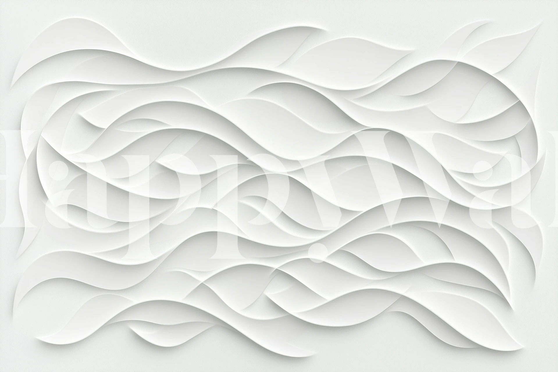 Elegant white waves wallpaper design