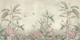 Vintage Jungle Landscape and birds - sage