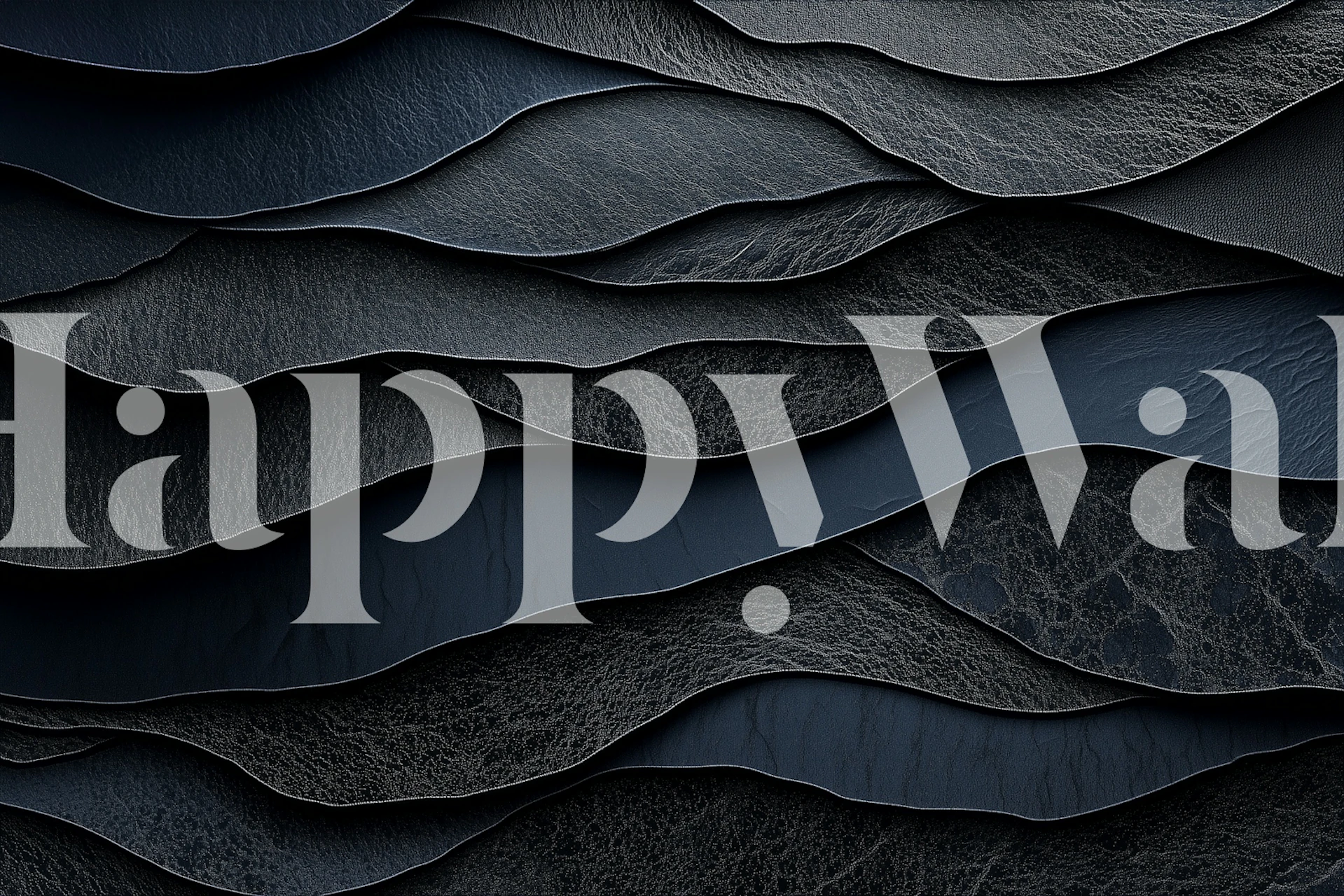 Layered dark leather texture wallpaper